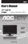 AOC L37W861 37" Black LCD TV