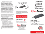 CyberPower 850 surge protector