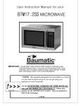 Baumatic BTM17.2SS microwave