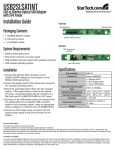 StarTech.com Internal USB 2.0 to Slimline CD/DVD Optical SATA Adapter - SP4 Power
