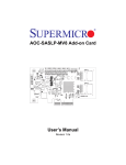 Supermicro AOC-SASLP-MV8 RAID controller