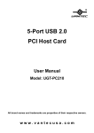 Vantec USB 2.0, 5 ports, PCI