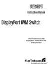 StarTech.com 2 Port Professional USB DisplayPort KVM Switch with Hotkey Control