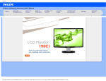 Philips LCD widescreen monitor 19" wide WXGA+