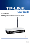 TP-LINK 54Mbps High Power Wireless Access Point