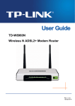 TP-LINK TD-W8960N ADSL Wi-Fi Ethernet LAN White router