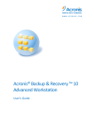 Acronis Backup & Recovery 10 Advanced Workstation