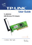 TP-LINK 54Mbps Wireless PCI Adapter