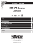 Tripp Lite ECO Series 120V 550VA 300W Energy-Saving Standby UPS with USB port and 8 Outlets