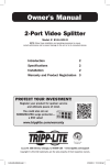 Tripp Lite 2-Port VGA/SVGA Video Splitter with Signal Booster, High Resolution Video, 350MHz, (HD15 M/2xF)