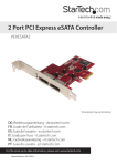 StarTech.com 2 Port PCI Express eSATA Controller Adapter Card