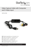 StarTech.com USB S-Video and Composite Video Capture Device Cable with Audio