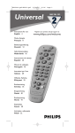 Philips Perfect replacement Universal remote control SBCRU252