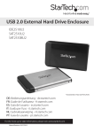StarTech.com 2.5in Silver USB 2.0 to IDE External Hard Drive Enclosure