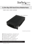 StarTech.com Black 3.5in IDE Hard Drive Mobile Rack for 5.25in Bay w/ fan - Plastic IDE Black Removable Hard Drive Drawer DRW110ATA - Storage mobile rack - black