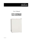 User`s Manual 2.8 Cu. Ft. Refrigerator Model: SCR03PMWBW