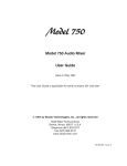 Model 750 - Studio Technologies, Inc.