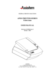 APOS PRINTER SERIES 8 dots/mm USER MANUAL