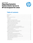 Migrating Symantec Veritas Cluster Server to HP Serviceguard for
