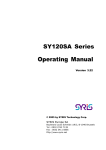SY120SA Series Operating Manual