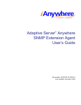 Adaptive Server® Anywhere SNMP Extension Agent User`s Guide