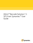 Altiris™ Barcode Solution 7.1 SP2 from Symantec™ User Guide