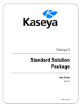Standard Solution Package - Kaseya R9.1 Documentation