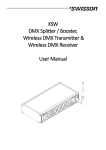 XSW DMX Splitter / Booster, Wireless DMX Transmitter & Wireless