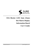 3216 Bicolor LED 3mm (5mm) Dot Matrix Display Information Board
