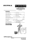 Contents SUPRA Appliances