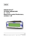 DECRYPTA ALARM RECEIVER V. 1.2.4 Reference guide