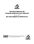 Sur-Gard System III Console Software User Manual for use with Sur