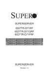superserver superserver 6027tr-d71rf 6027tr-d71qrf 6027tr