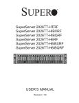 USER`S MANUAL SuperServer 2026TT-HTRF