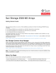 Sun Storage 2500-M2 Arrays Getting Started Guide