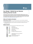 Sun Blade X6240 Server Module Getting Started Guide