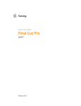 Instructor Guide: Final Cut Pro Level 1