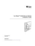 Sun Blade X6250 Server Module Installation Guide