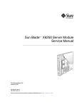 Sun Blade X6250 Server Module Service Manual