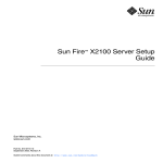 Sun Fire X2100 Server Setup Guide