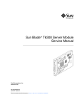 Sun Blade T6300 Server Module Service Manual