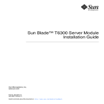 Sun Blade T6300 Server Module Installation Guide