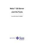 Netra 120 Server Just the Facts