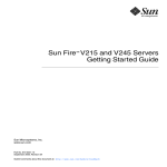Sun Fire V215 and V245 Servers Getting Started Guide