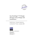 Sun StorEdge™ T3 Single Storage Array Design