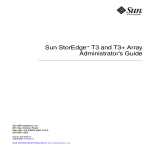 Sun StorEdge T3 and T3+ Array Administrator`s Guide