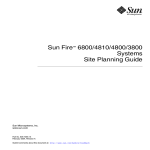 Sun Fire 6800/4810/4800/3800 Systems Site Planning Guide