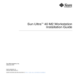 Sun Ultra 40 M2 Workstation Installation Guide