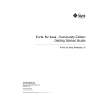 Forte for Java Community Edition Getting Started Guide