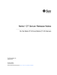 Netra CT Server Release Notes For the Netra CT 810 Server and